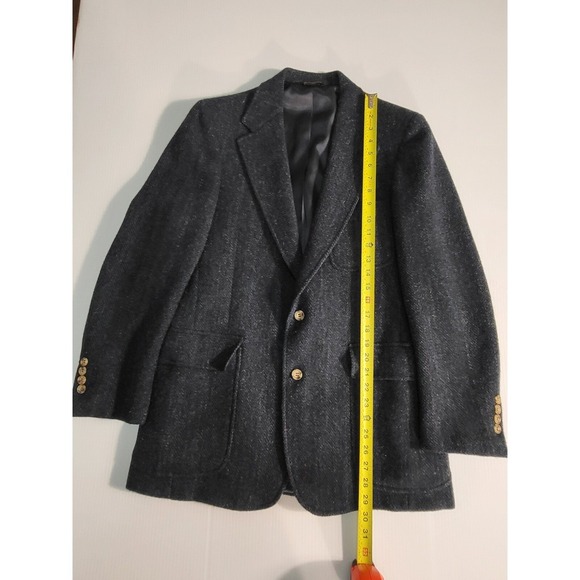 Van Heusen Blazer Suit Jacket Gray‎ Patterned Business Career Size 42R - Picture 9 of 11